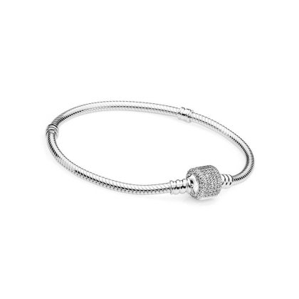 Charms Beads Armband Zirkonia Silber