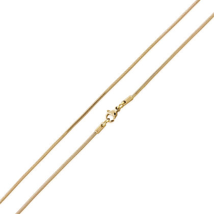 Basis Kette Schlange Edelstahl Halskette Gold 2.5mm 90cm