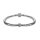 AKKI Charms Armband mit 1 Anhänger starterset sale, Edelstahl Zirkonia Murano bettel Beads Bead Silber Original Perlen Strass Elements, mit Pandora Style kompatibel Schmuck Glas Strass 926 18cm