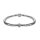 AKKI Charms Armband mit 1 Anhänger starterset sale, Edelstahl Zirkonia Murano bettel Beads Bead Silber Original Perlen Strass Elements, mit Pandora Style kompatibel Schmuck Glas Rosegold 17cm