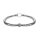 AKKI Charms Armband mit 1 Anhänger starterset sale, Edelstahl Zirkonia Murano bettel Beads Bead Silber Original Perlen Strass Elements, mit Pandora Style kompatibel Schmuck Glas Herz 18cm