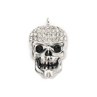 Anh„nger fr Halskette Vario Schmuck Totekopf Skull Strass 5cm