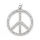 Anhänger für Halskette Vario Schmuck Strass Peace